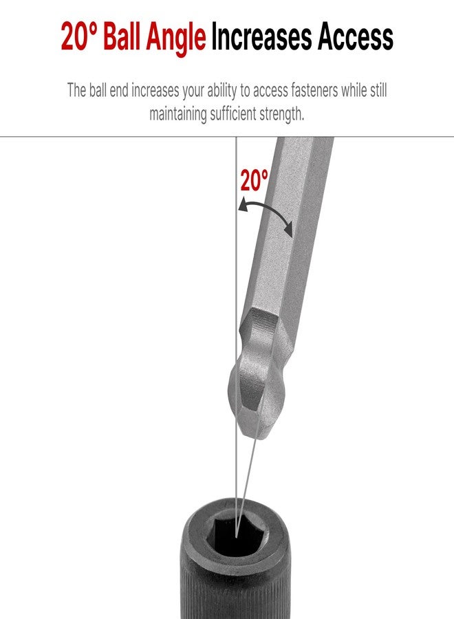 تيكتون طقم رؤوس سداسية من TEKTON برأس كروي طويل مقاس 3/8 بوصة مع جراب، 19 قطعة (1/8-3/8 بوصة، 3-10 مم) | SHB91321 - Image 3