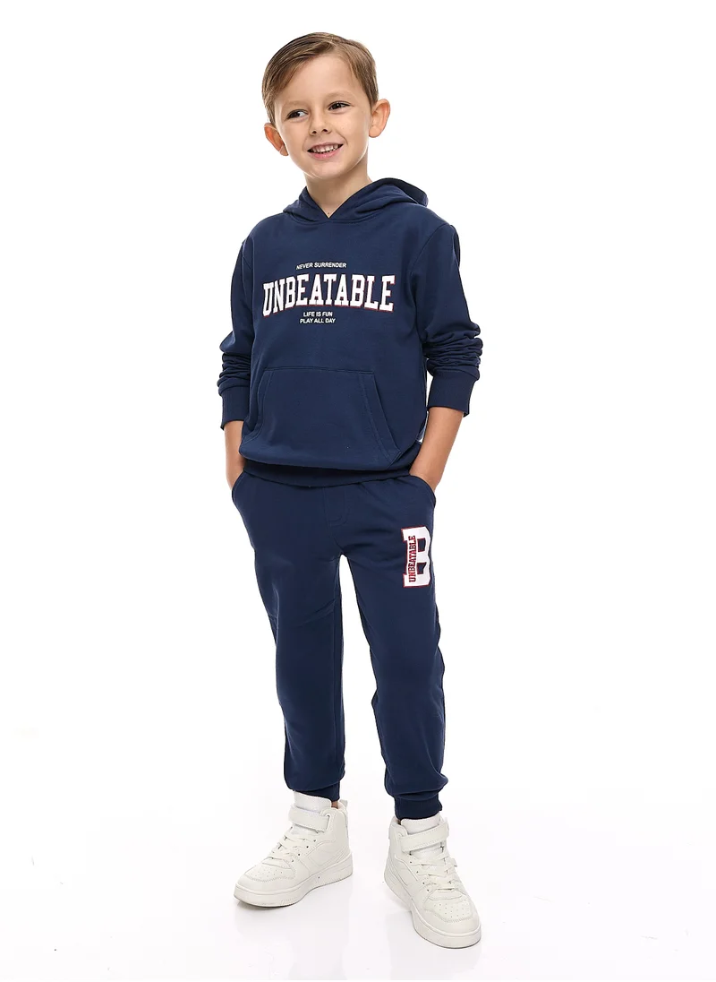 victor and jane Boys' 2-Piece Hoodie and Jogger Set  (2 -8 yrs) Navy