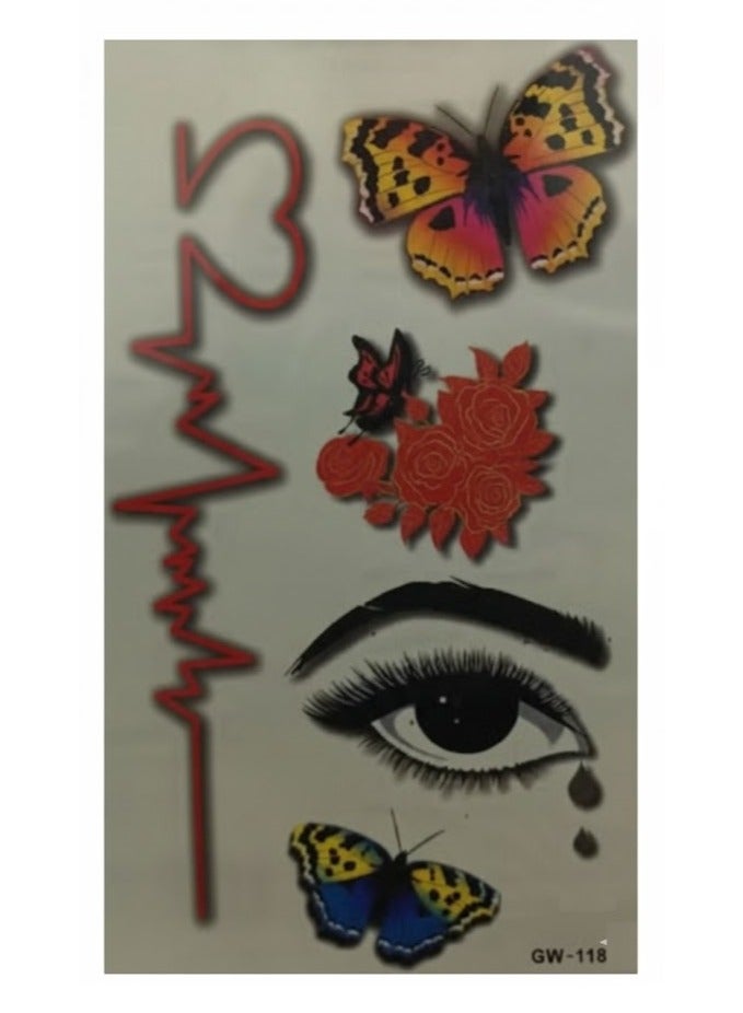 Temporary tattoo in distinctive colorful and eye-catching shapes. - Image 1