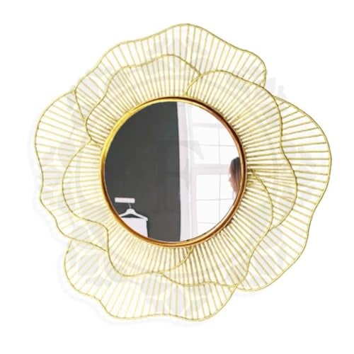 FUNTEREST Metal Decorative HD Clear Image Wall Mount Round Wall Mirror Wall Mount for Hanging on Wall for Bedroom, Home Decor, wash Basin, Vanity Bathroom (Mo - 2) - Image 5