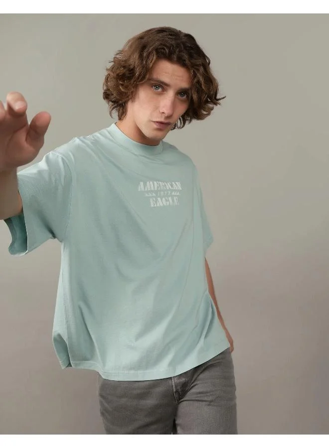 American Eagle Logo Print Crew Neck T-Shirt
