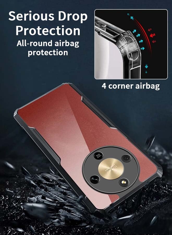 جراب Honor X9D، مصنوع من مادة TPU + أكريليك ناعمة، [خفيف الوزن ونحيف] [وسائد هوائية في الزوايا الأربع] [حواف TPU ناعمة ماصة للصدمات] غطاء حماية من السقوط لهاتف Honor X9D 5G بشاشة 6.79 بوصة، أسود - Image 2