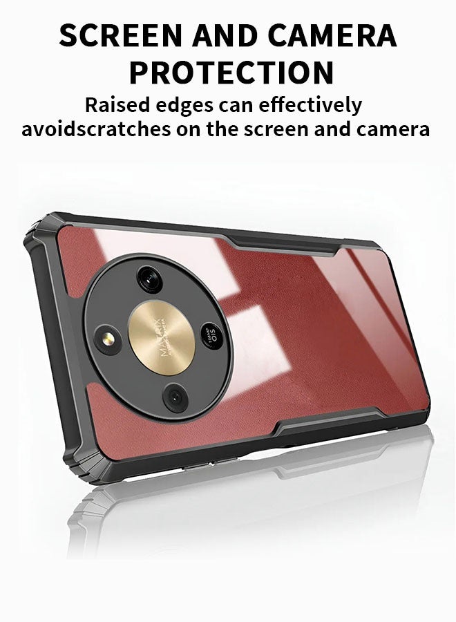 جراب Honor X9D، مصنوع من مادة TPU + أكريليك ناعمة، [خفيف الوزن ونحيف] [وسائد هوائية في الزوايا الأربع] [حواف TPU ناعمة ماصة للصدمات] غطاء حماية من السقوط لهاتف Honor X9D 5G بشاشة 6.79 بوصة، أسود - Image 3