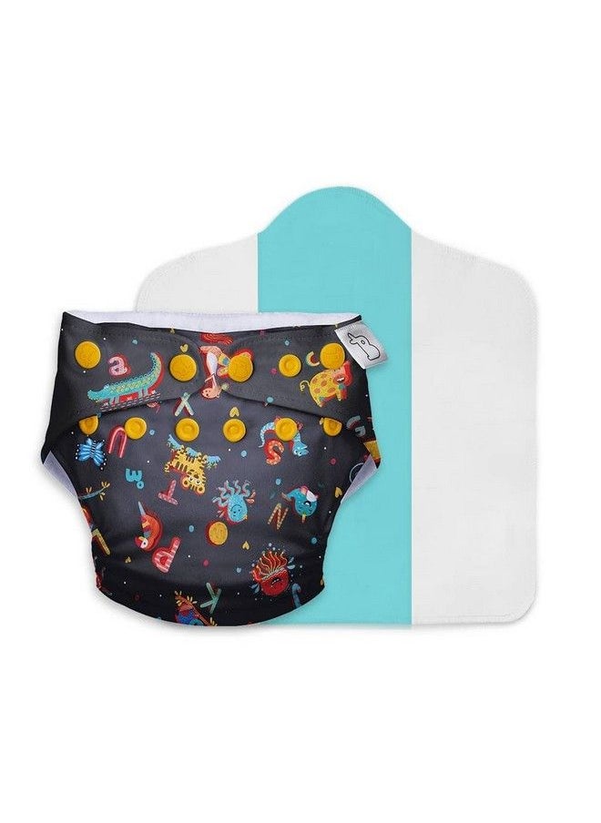 New Uno Freesize Cloth Diaper ; Cloth Diaper For Babies 3M To 3Y ; Washable & Reusable Cloth Diaper ; Comes With Cloth Diaper Insert ; 1 Diaper And 1 Organic Cotton Soaker