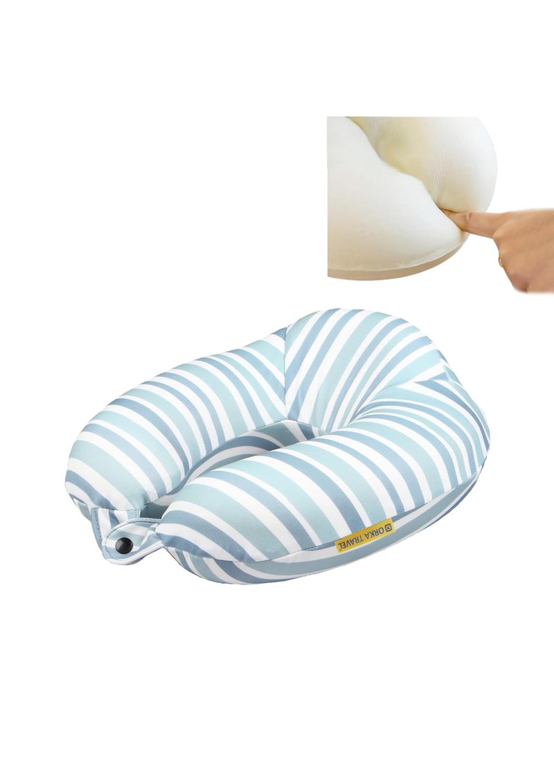 ORKA TRAVEL ORKA TRAVEL Memory Foam Spandex Digital Printed High Back U Neck Pillow Linear  - Image 1