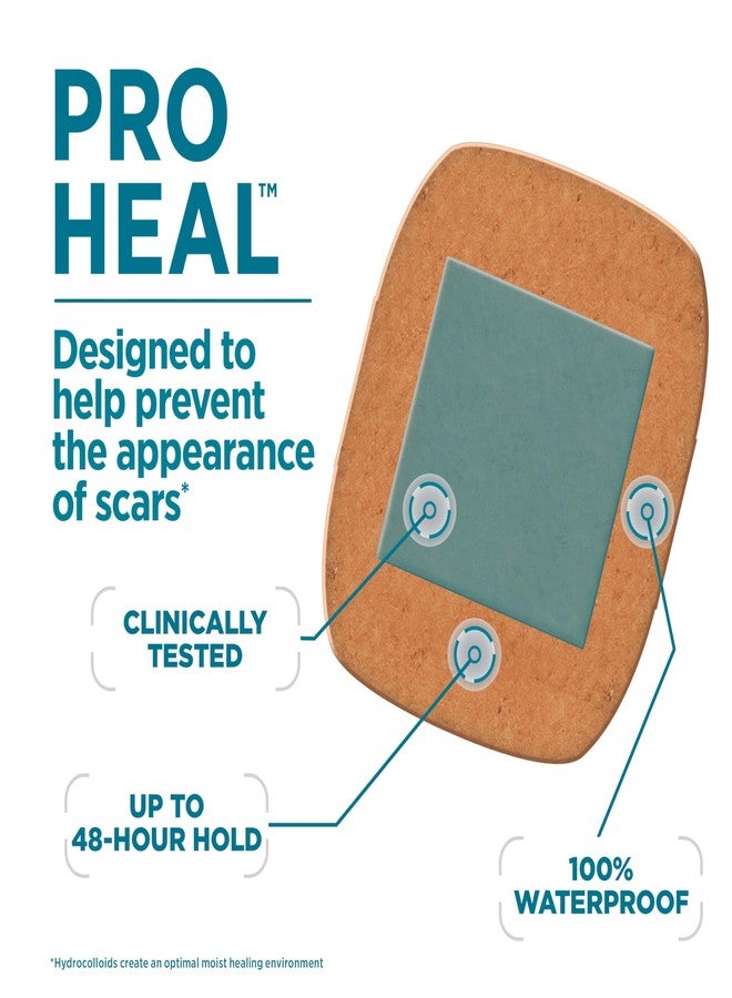 Band-Aid Brand Pro Heal Adhesive Bandages + Hydrocolloid Gel Pads, Extra Large Clinically Tested Waterproof Bandages for Better Healing of Minor Wounds, Sterile First Aid Bandages, Twin Pack, 2 x 5 ct - Image 3