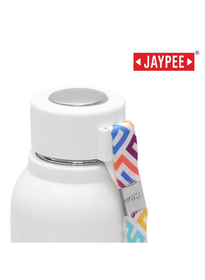 JAYPEE Inner Stainless Steel Insulated Disney Mickey Hot & Cold Water Bottle for School Kids with Strap, 690 ml, White - Image 2