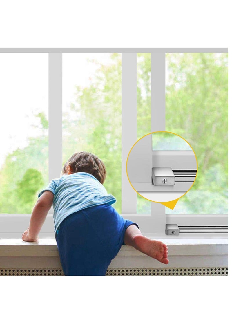 Window Locks,1 Sets Window Locks Security Door Stopper Window Security Aluminum Sliding Window Locks