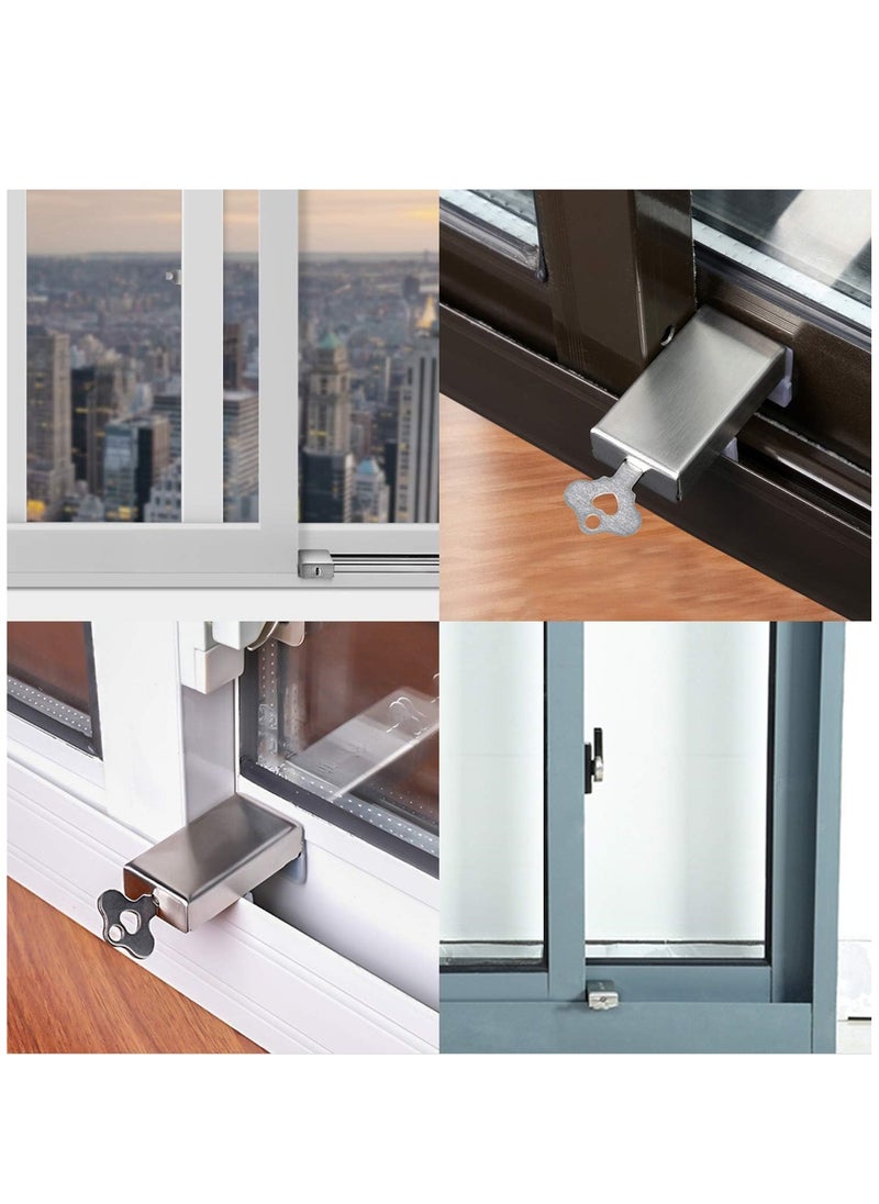 Window Locks,1 Sets Window Locks Security Door Stopper Window Security Aluminum Sliding Window Locks