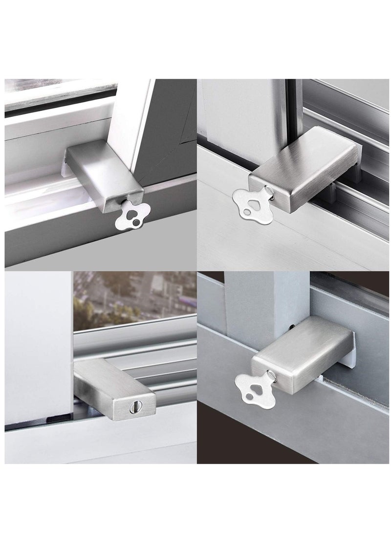 Window Locks,1 Sets Window Locks Security Door Stopper Window Security Aluminum Sliding Window Locks