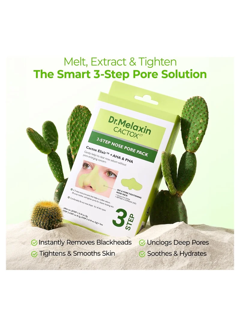 دكتور ميلاكسين Cactox 3-Step Nose Pore Pack 3 قطعة