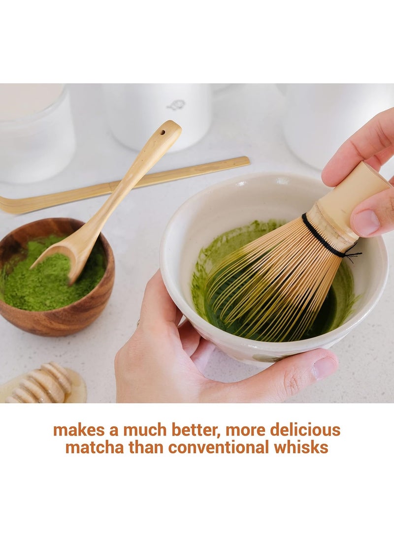 (Matcha Tea Kit) - Japanese Tea Set, Matcha Whisk (Chasen), Traditional Scoop (Chashaku), Tea Spoon, The Perfect Set to Prepare a Traditional Cup of Matcha. - Image 3