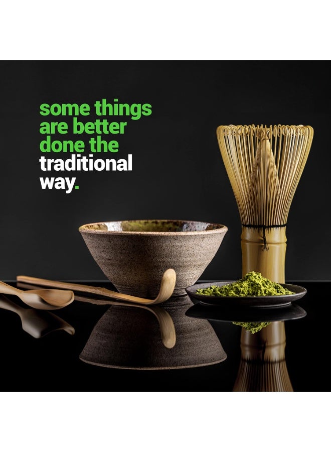 (Matcha Tea Kit) - Japanese Tea Set, Matcha Whisk (Chasen), Traditional Scoop (Chashaku), Tea Spoon, The Perfect Set to Prepare a Traditional Cup of Matcha. - Image 5