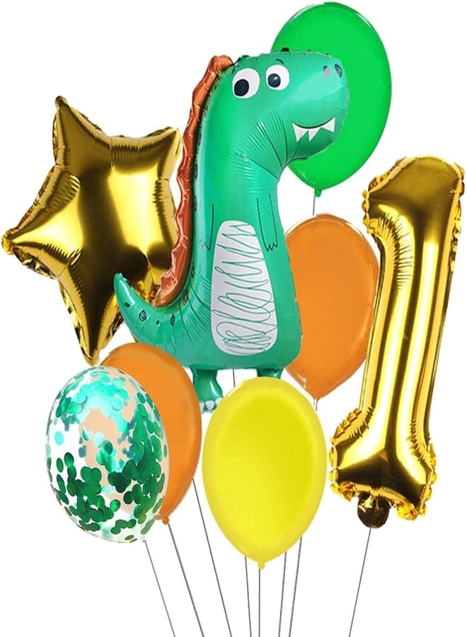 Secret Dinosaur Party Decorations 8pcs Huge Dinosaur Helium Balloons
