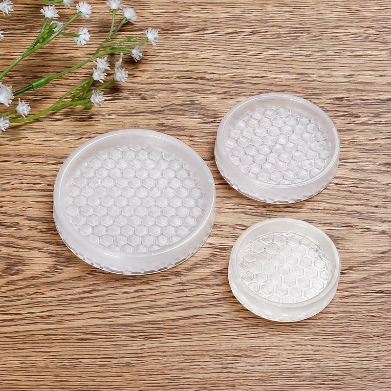 GAGUIUP Clear Non Slip Furniture Pads - 2" Anti Slide Caster Cups, 12PCS Round Furniture Coasters for Hardwood Floors & Carpet, Wood Floor Protectors for Furniture Leg, Table Chair Couch Bed Stoppers - Image 2