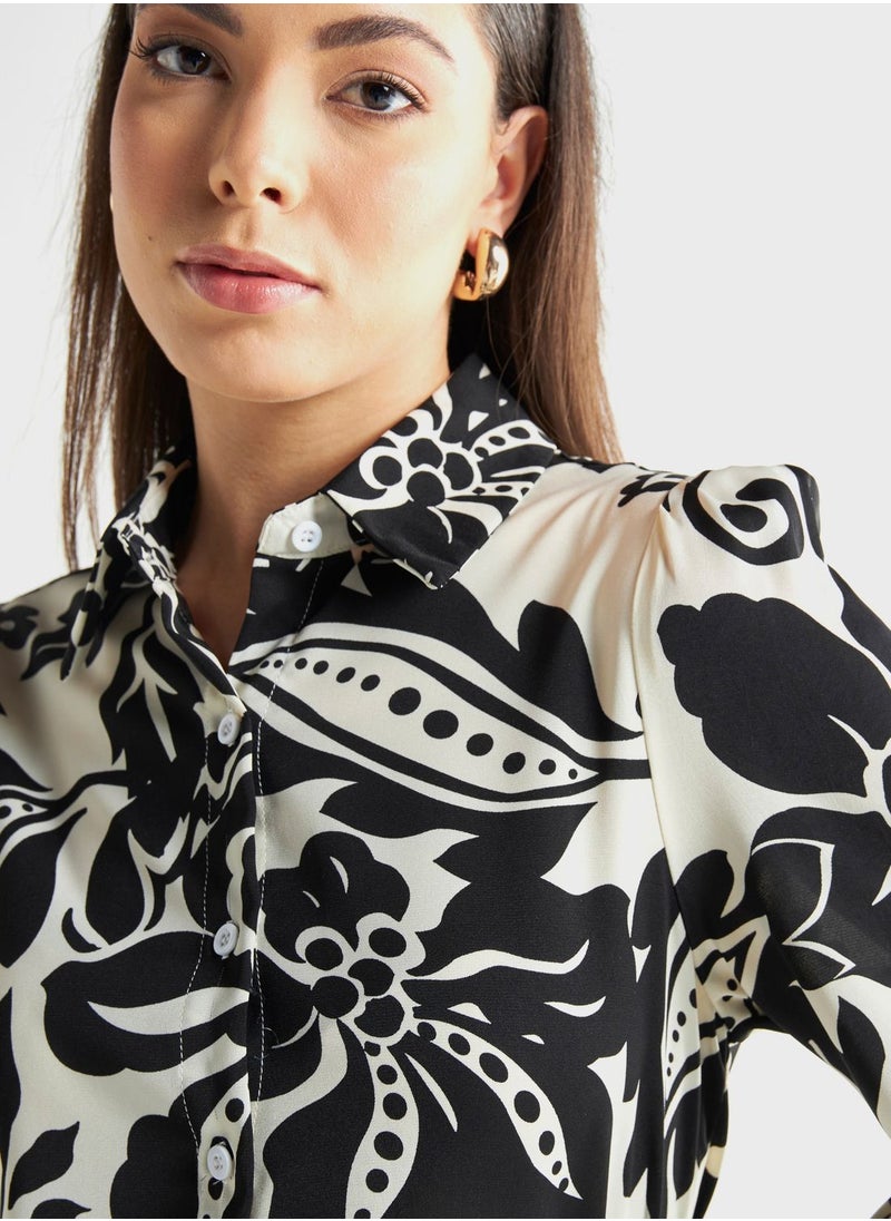 FAV Floral Print Button Down Shirt  - Image 3