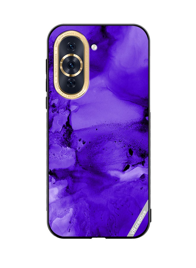 VR CREATIVE Protective Case Cover For Huawei Nova 10 Violet Alcohol Ink Wash Texture On White Paper Design Multicolour - Image 1