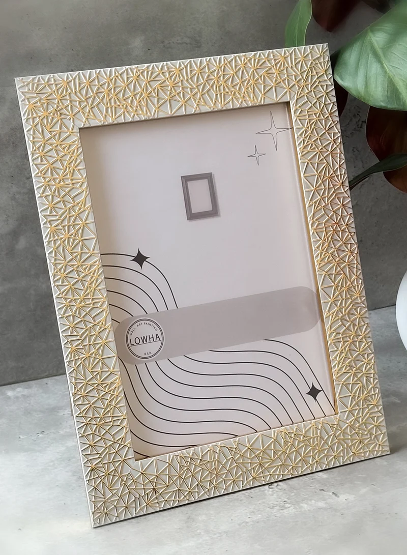 LOWHA Ornate Tabletop Picture Photo Frame with MDF Backing Includes Built-in Stand and Acrylic Front