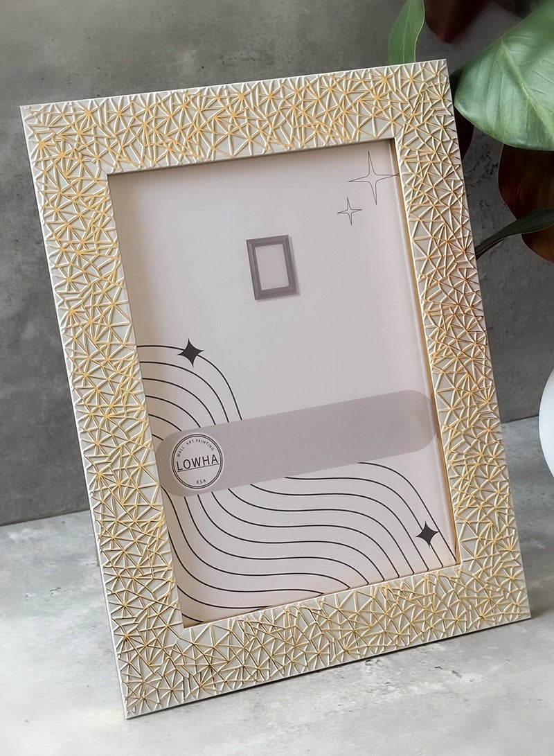 LOWHA Ornate Tabletop Picture Photo Frame with MDF Backing Includes Built-in Stand and Acrylic Front  - Image 1