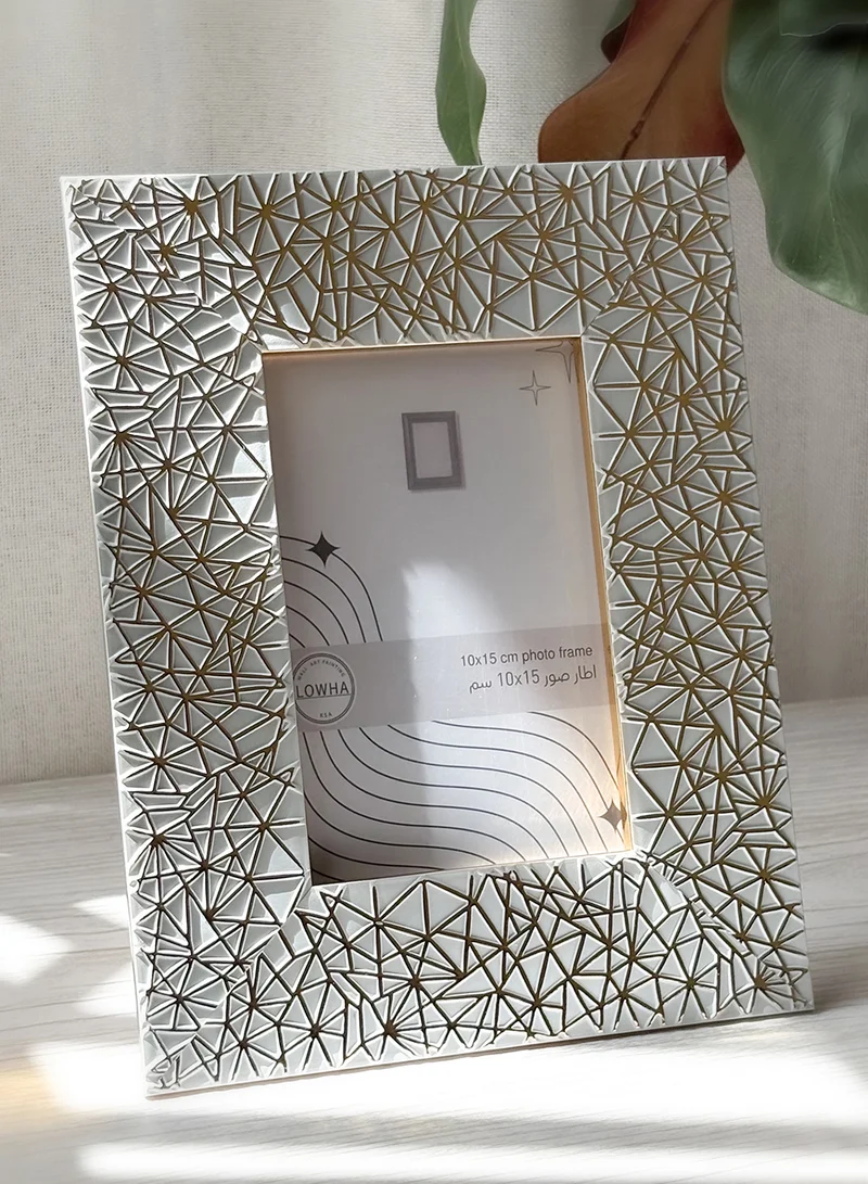 LOWHA Ornate Tabletop Picture Photo Frame with MDF Backing Includes Built-in Stand and Acrylic Front