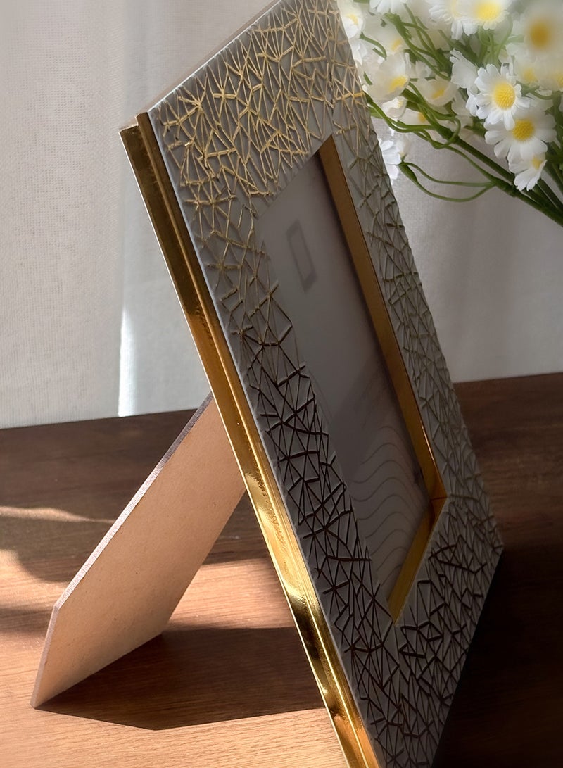 LOWHA Ornate Tabletop Picture Photo Frame with MDF Backing Includes Built-in Stand and Acrylic Front  - Image 5