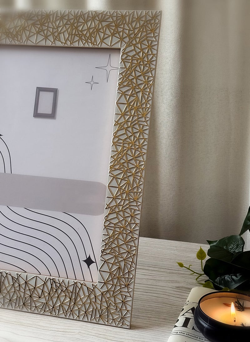 LOWHA Ornate Tabletop Picture Photo Frame with MDF Backing Includes Built-in Stand and Acrylic Front  - Image 2