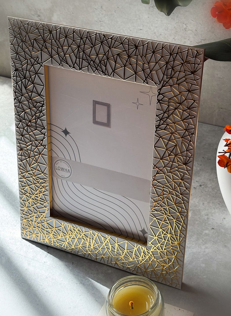 LOWHA Ornate Tabletop Picture Photo Frame with MDF Backing Includes Built-in Stand and Acrylic Front  - Image 4
