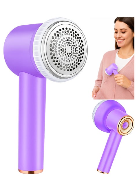 Rechargeable Lint Remover Fabric Shaver Effectively and Quickly Remove Fuzz for Clothes, Sweater, Couch, Sofa, Blanket, Curtain, Wool, Purple