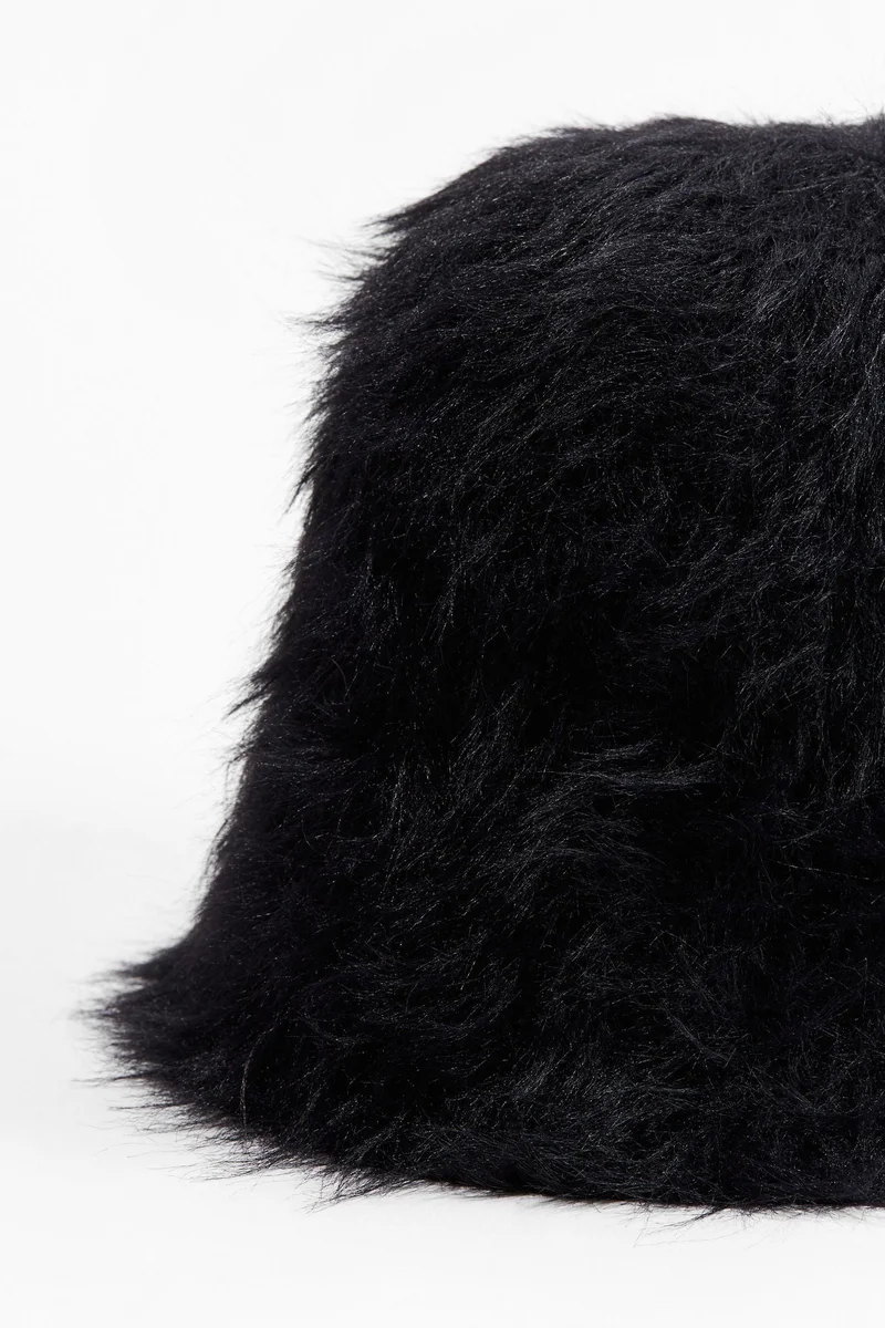 اتش اند ام قبعة باكيت محبوكة من نسيج منفوش