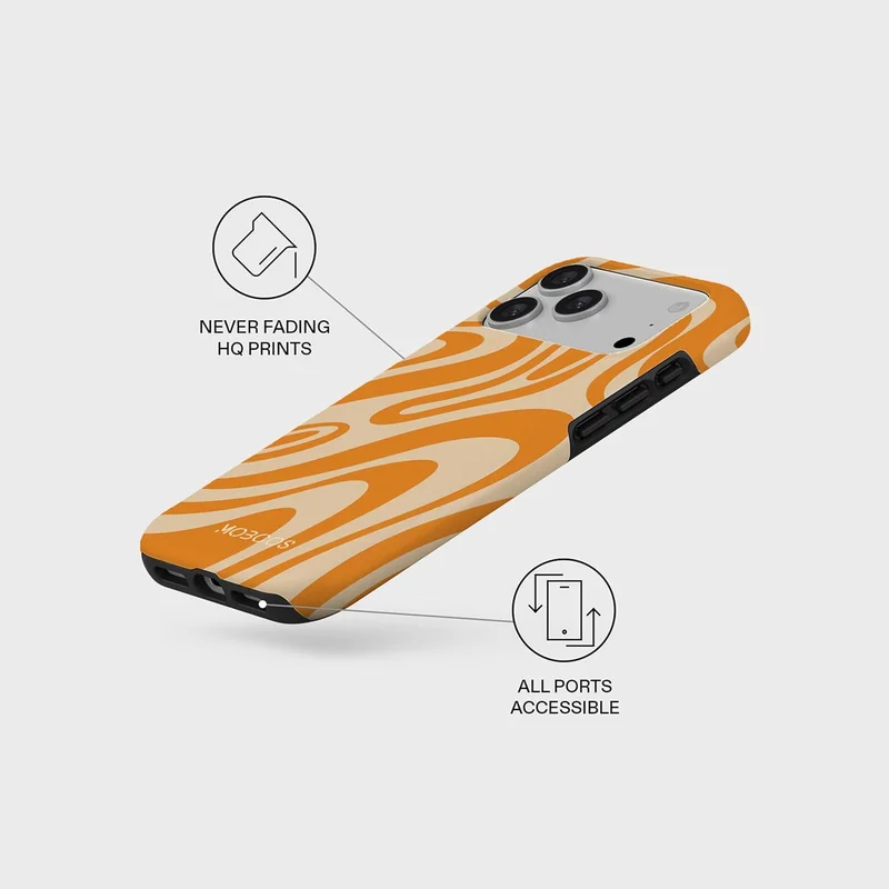 Mobcos Mobcos iPhone 17 Pro Max Sunset Swirl Mobcos iPhone 17 Pro Max Sunset Swirl Premium Case Compatible with Hybrid Dual-Layer Hard Shell + Silicone Protection - Scratch-Resistant Shockproof Mobile Cover  | Best Price UAE