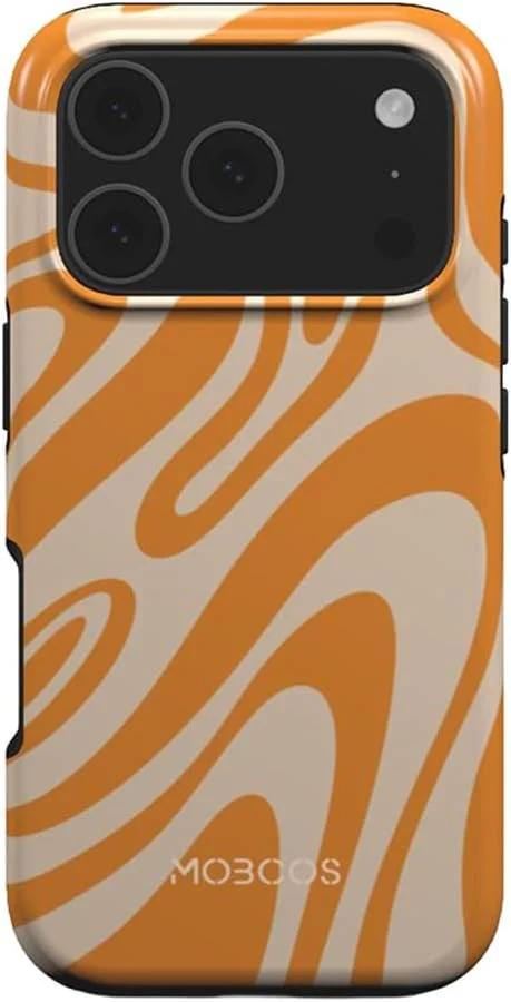 Mobcos Mobcos iPhone 17 Pro Max Sunset Swirl Premium Case Compatible with Hybrid Dual-Layer Hard Shell + Silicone Protection - Scratch-Resistant Shockproof Mobile Cover