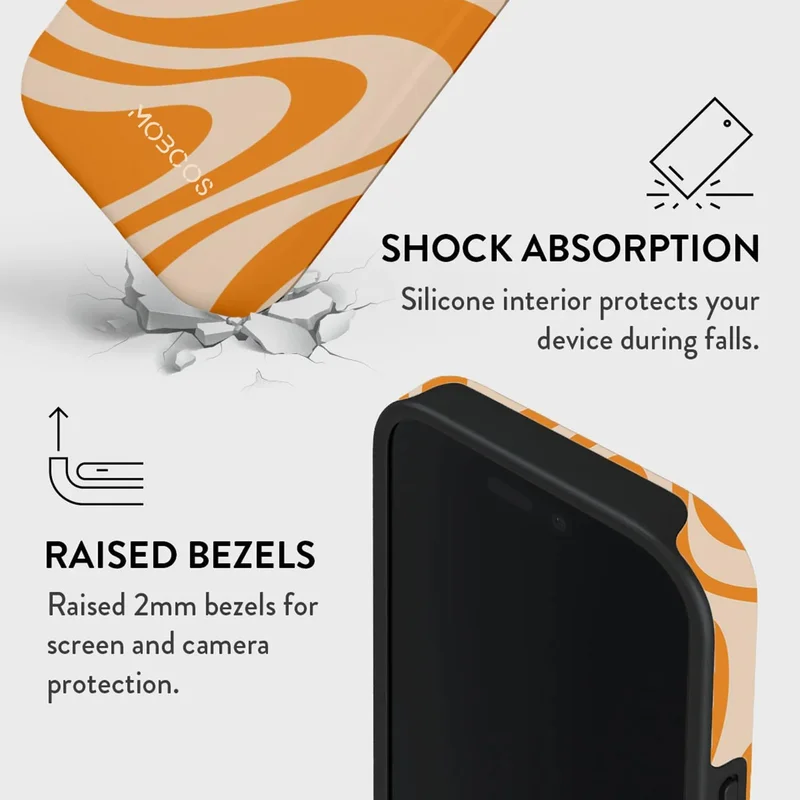 Mobcos Mobcos iPhone 17 Pro Max Sunset Swirl Mobcos iPhone 17 Pro Max Sunset Swirl Premium Case Compatible with Hybrid Dual-Layer Hard Shell + Silicone Protection - Scratch-Resistant Shockproof Mobile Cover  | Best Price UAE