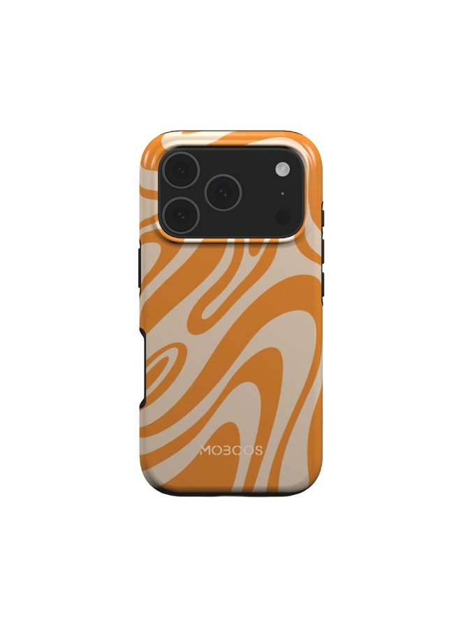 موبكوس جراب Mobcos المميز لهاتف iPhone 17 Pro Max بتصميم دوامة الغروب، متوافق مع غطاء صلب مزدوج الطبقات مع حماية من السيليكون - غطاء مقاوم للخدوش والصدمات - Image 1