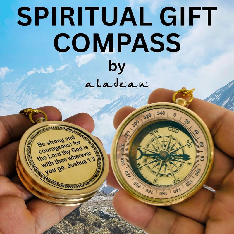 ALADEAN Inspirational Gift Compass - God My Lord Guide Me - Uplifting Baptism Gift, Graduation Gift, Birthday, Confirmation Gift for Men Women Boys Girls Teenage Kids - Image 3