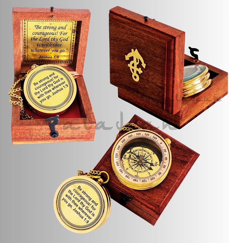 ALADEAN Inspirational Gift Compass - God My Lord Guide Me - Uplifting Baptism Gift, Graduation Gift, Birthday, Confirmation Gift for Men Women Boys Girls Teenage Kids - Image 4