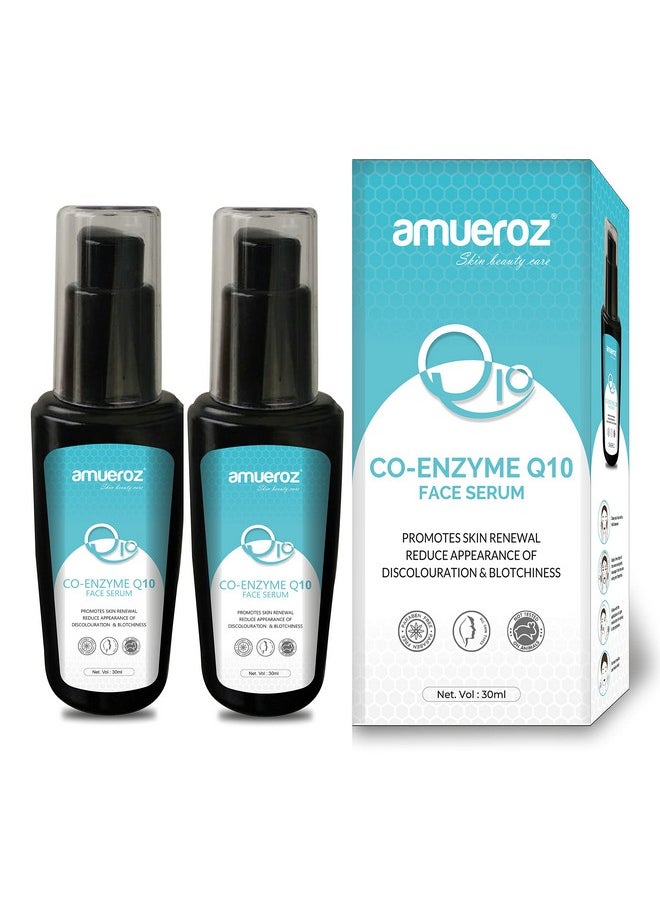 Amueroz Coenzyme Q10 Face Serum Pack Of Two Deep Wrinkle Repair Skin Whitening Serum Reduce Appearance Of Discolouration & Blotchiness Anti Acne Anti Aging & Brightening Serum 30Ml  - Image 1