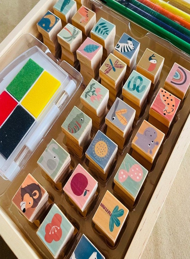 مجموعة طوابع خشبية مفتوحة النهاية - سفاري الأدغال - Image 3