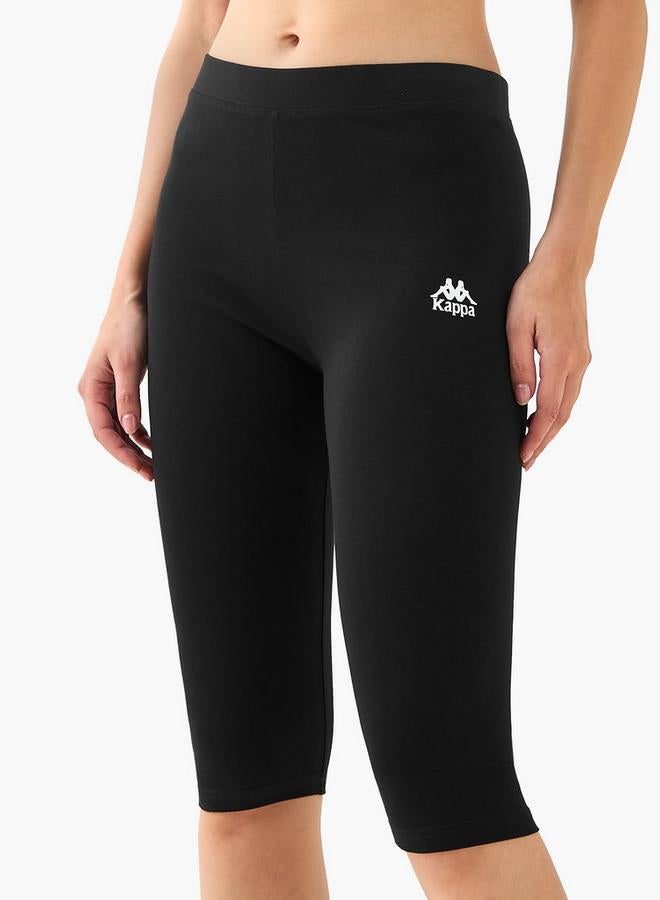Kappa Pack of 3 Elasticated Knee Length Leggings with Logo Design - Image 4