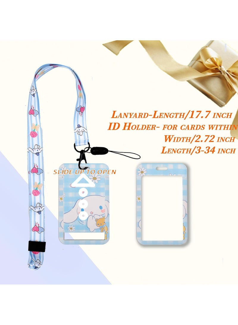 CMGTYYD Cute School Supplies Set, Cartoon School Supplies, School Supplies for Kids Girls Including Cartoon Journal Pencil Case Ballpoint Pen ID Badge Holder Stickers Key Chain Bookmark - Image 3