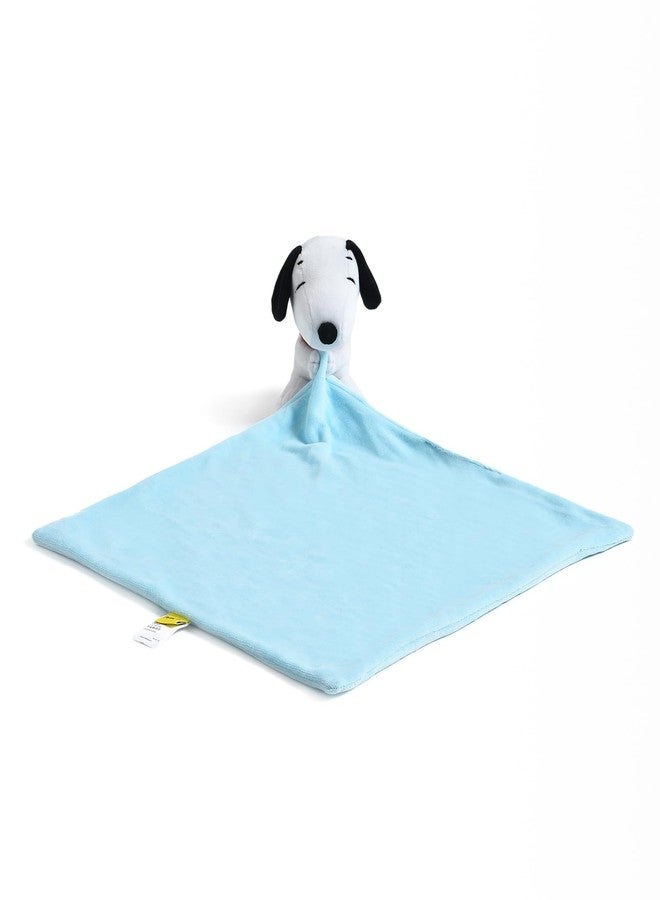 Mi Arcus Peanuts Snoppy Design Security Blanket with Cuddle Cloth,Attached Soft Toy - Image 1