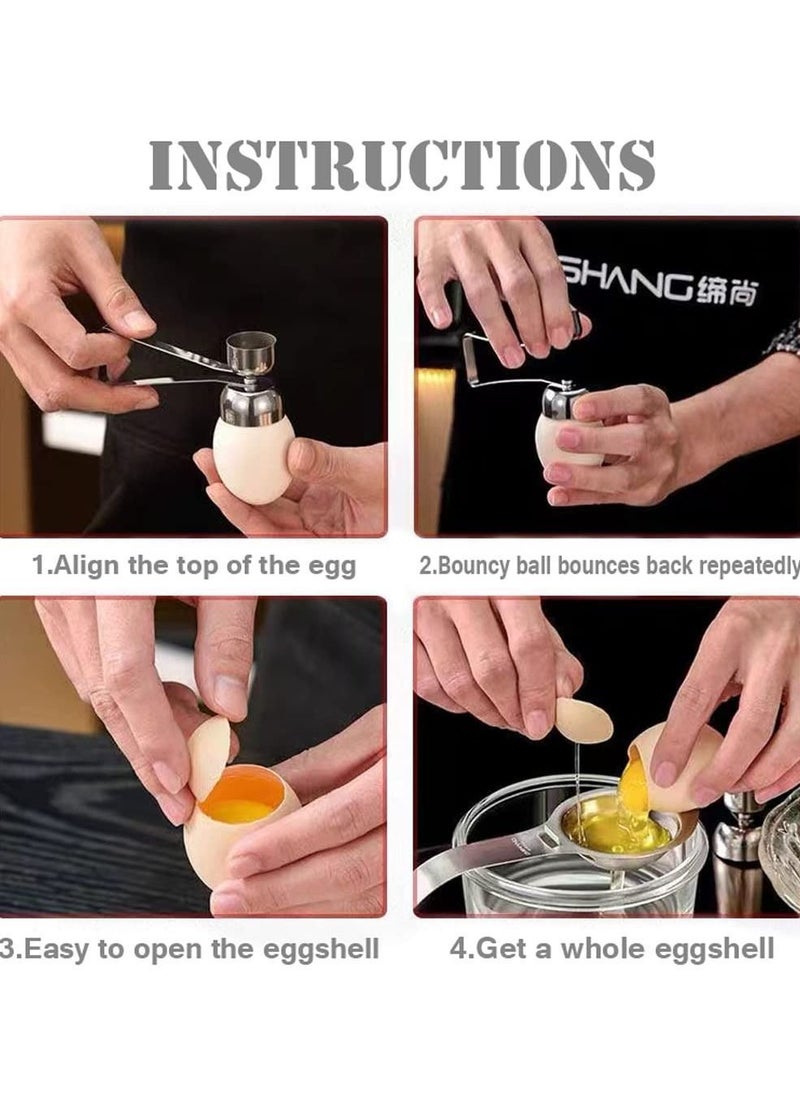 Y&D Egg Top Remover Stainless Steel Cracker Topper KASTWAVE Boiled Cutter Kitchen Accessories Gadget Tool for Raw Soft Hard  - Image 2
