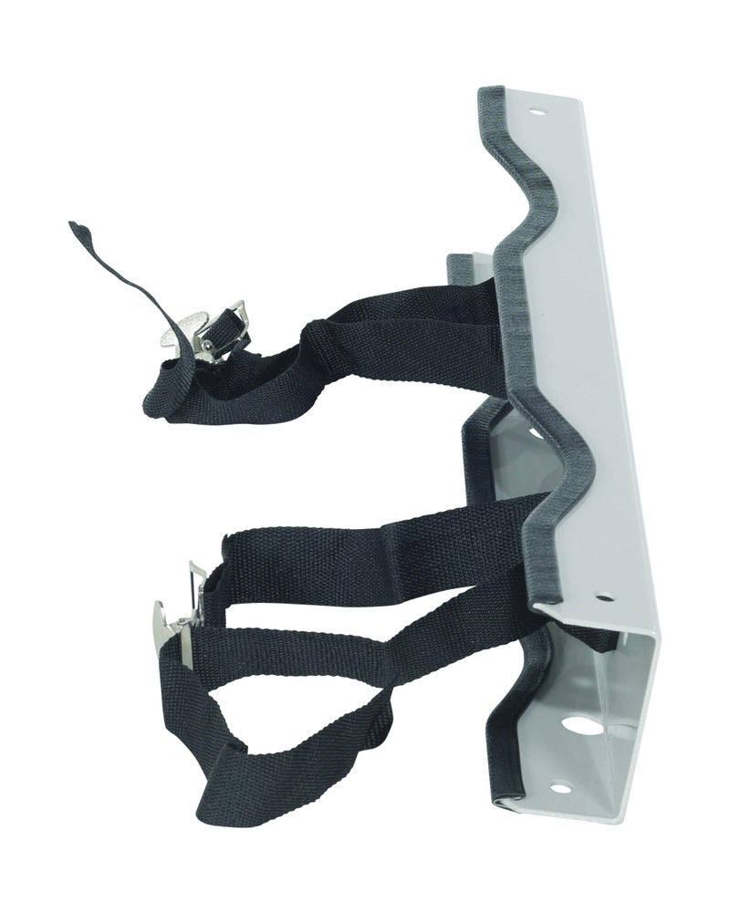 Vestil CB-W-2S Wall Mounted Bracket for 2 Cylinders, Steel,Silver - Image 2
