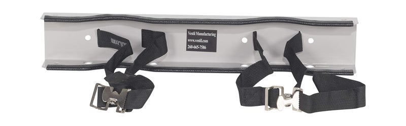 Vestil CB-W-2S Wall Mounted Bracket for 2 Cylinders, Steel,Silver - Image 1