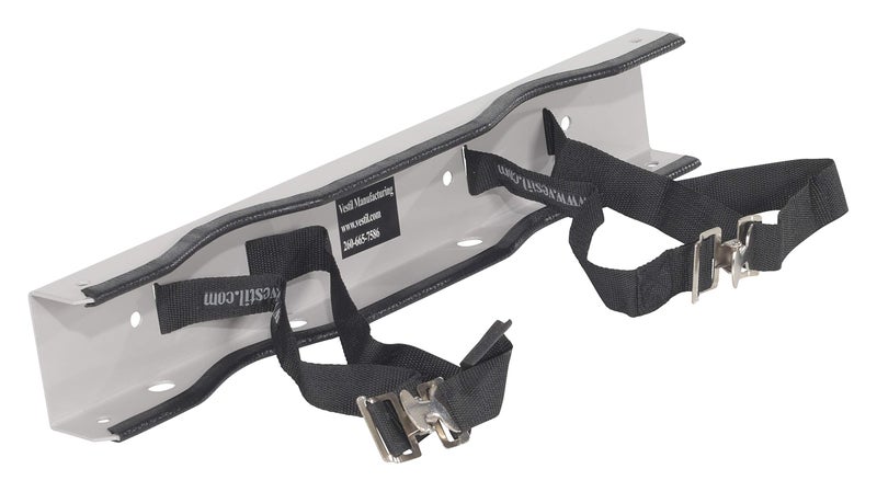 Vestil CB-W-2S Wall Mounted Bracket for 2 Cylinders, Steel,Silver - Image 3