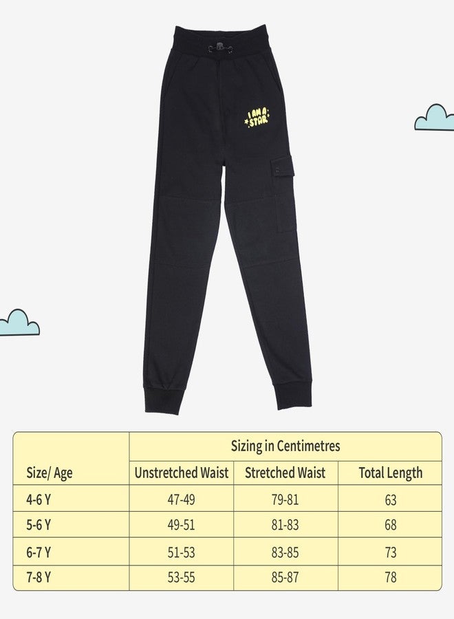 superbottoms Cotton Joggers for Kids - Stretchable Baby Pants - Premium Cotton Pajama for Kids | 5Y - 6Y | Adjustable Elastic Waistband Joggers - Waist & Ankle Ribs for Better Fit - 3 Trendy Colours - Image 5