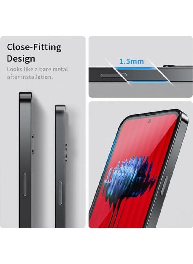 erorex Case Compatible With Nothing Phone 2A Compatible With Mag Safe Magnetic Adsorption Metal Bumper Back Frosted Pc Cover For Nothing Phone 2A Black  - Image 5