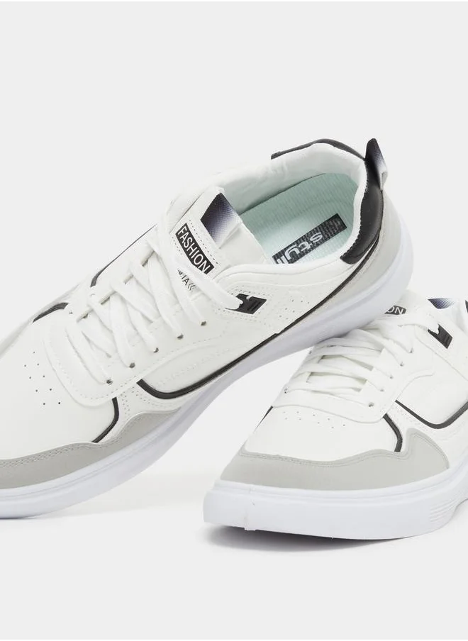 Styli Colorblock Platform Sole Lace Up Sneakers