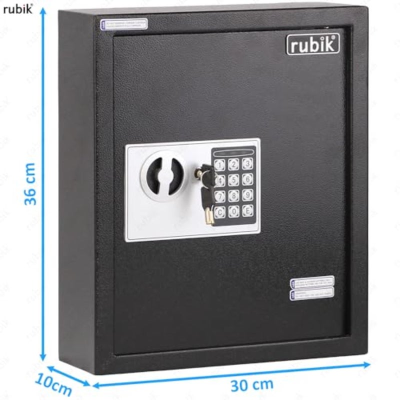 40-Keys Metal Storage Safe Box Cabinet with Key and Digital Pin Code Lock, Wall Mounted For Hotels Realestate Warehouse Schools Universities Business Black, 40 Keys Capacity - Image 5