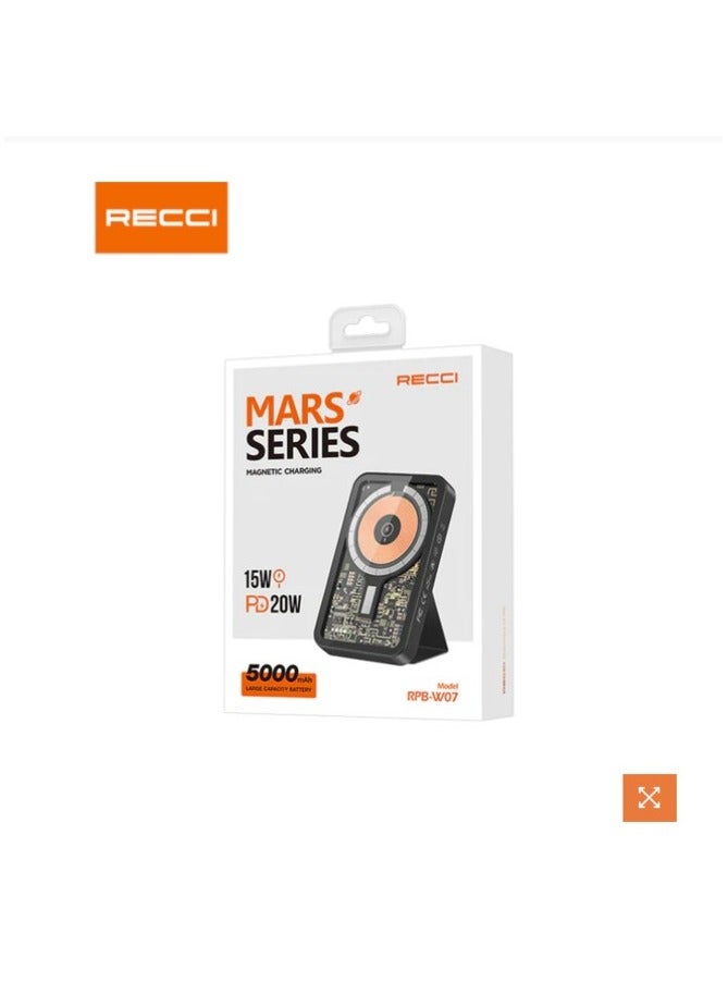 ريتشي بنك الطاقة المغناطيسي الشفاف من ريتشي   بقدرة 5000 مللي أمبير في الساعة - Image 3