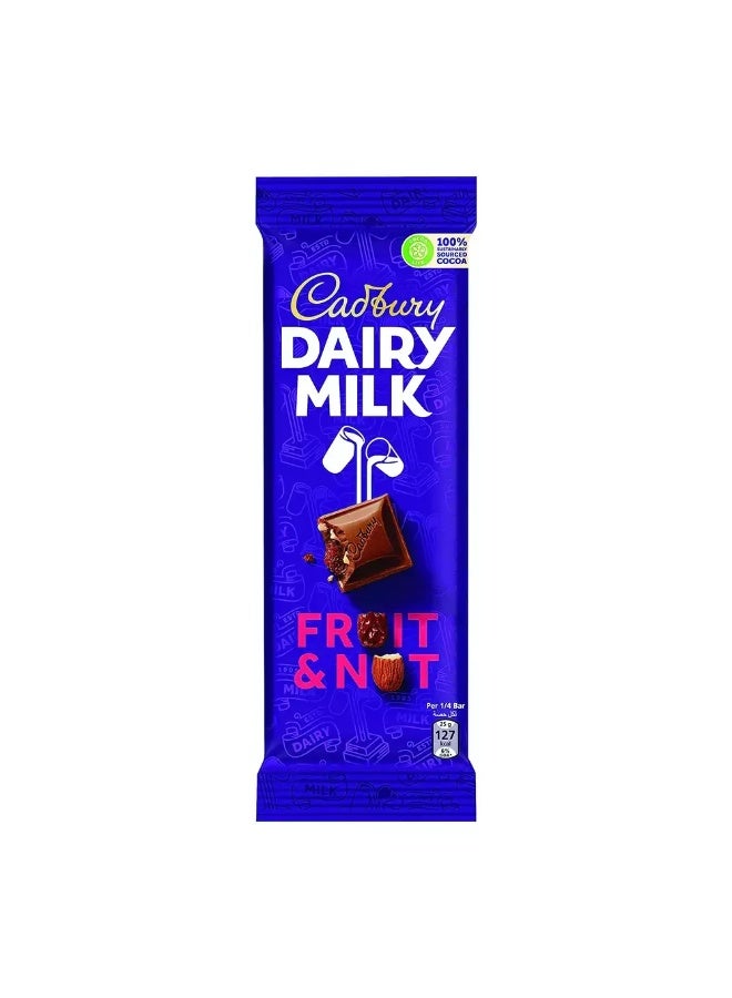 Cadbury Dairy Milk Fruit and Nut Chocolate Bar- 100gms - Image 1
